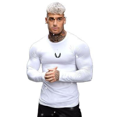 China OEM Wholesale Sports Fitness Compression Men's QUICK DRY Shirt Long Sleeve T-shirt Men's Custom Sports Slim Fit Quick Dry Fitness T-shirt for sale