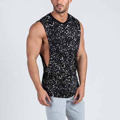 China QUICK DRY Men's Gym Bodybuilding Fitness Bodybuilding Summer Sleeveless Clothing Muscle Tank Top Muscle T-shirt Vest Cotton OEM Customized Logo for sale