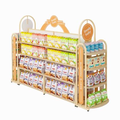 China And mother and baby store shelf children's clothing back cabinet combination promotion Nakajima rack light luxury milk powder toy display rack for sale