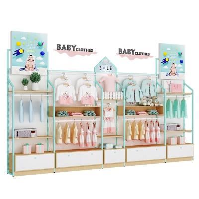 China Double Sided Store Shelf Display Mother And Baby Store Promotional Display Racks for sale