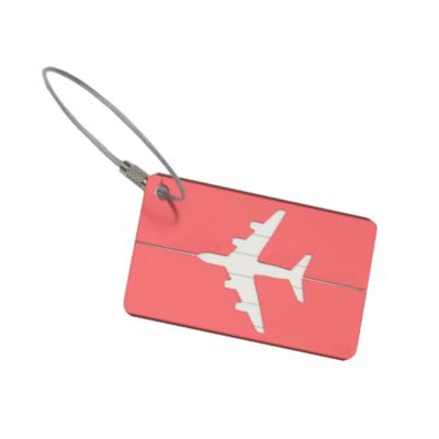 China Handbag High Quality Bright Color Airplane Luggage Tags Aluminum Alloy Baggage Tags Aviation Gift Tags for sale