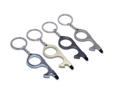 China Custom Metal Metal No Touch Door Opener Accessories Key Chain for sale