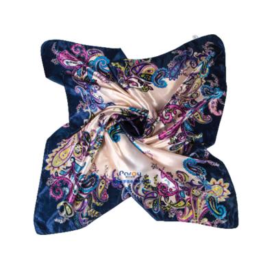 China Muti-function fashion satin custom bandana square shape silk like bandana for sale