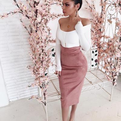 China Anti-Static High Waist Pencil Plain Bodycon Long Tutu Skirt For Adult Women for sale