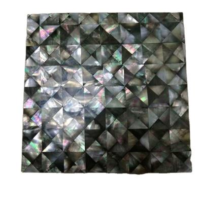 China Parquet Classic Blacklip Mother of Pearl Shell MOP Luster Mosaic Tile Home Wall Decoration for sale