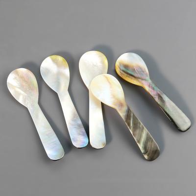 China Viable natural black pearly spoon 7cm of shell caviar Synthetic (lab created) for sale