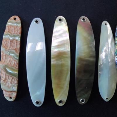 China Fishing Tools Natural Fishing Products Abalone Shell Spoon Mother Of The Shell Fishing Lure for sale