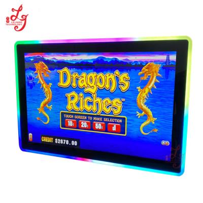 China Gaming PCAP 22 Inch RS232 Capacitive Touch Screen Game Monitors Touch Monitors With Mounted LED Lights On Sale for sale