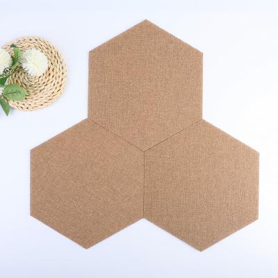 China Modern high quality waterproof hexagon self-paste texture XPEwall sticker 5mm thick soft canvas wall fabric for wall decoration for sale