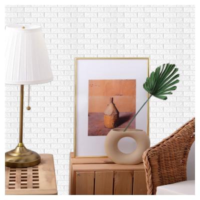 China Updated version of modern eco-friendly XPE grain soundproof wallpaper 3D brick with adhesive foil for living room for sale