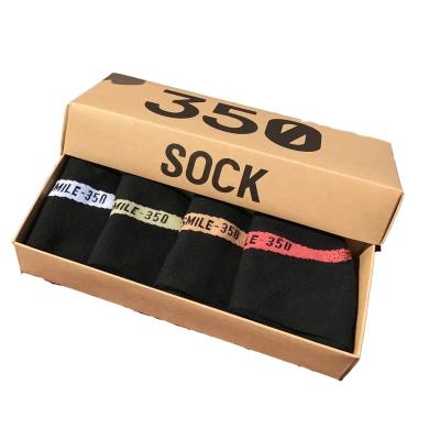 China New Summer Breathable Women 350 Style Socks Sweated Breathable Sock High Quality Cotton Coconut Shallow Mouth Girl Socks Boxed 4 Pairs/Box for sale