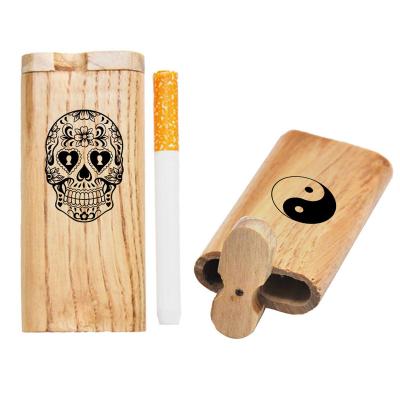 China China Shisha Hookah Pattern Customization Wooden Box Cigarette Holder Cheap Wooden Cigarette Holder Box For Cigarette Dugout Case for sale