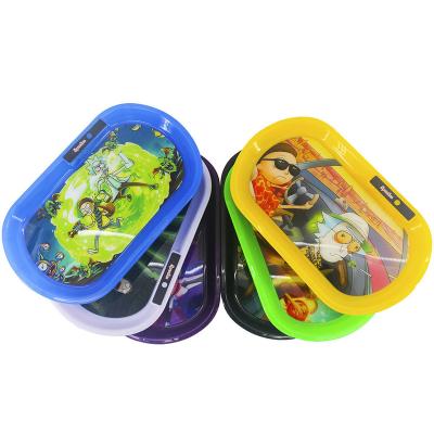 China Hot Sale China Shisha Hookah Rolling Tray With Led Light Rechargeable Led Rolling Tray Plastic Wholesale Sets for sale