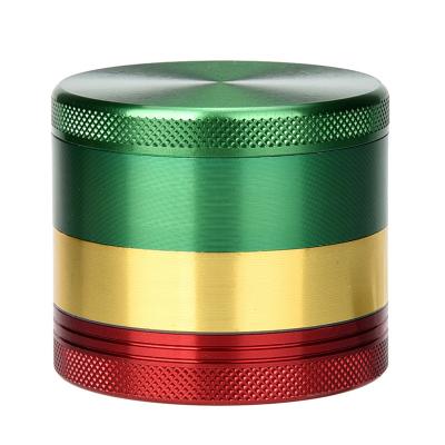 China Wholesale China Hookah Shisha 4 Layers 2.5 Inch Grinder Rainbow Color Tobacco Smoke Aluminum Herb Grinders With Pollen Scraper for sale