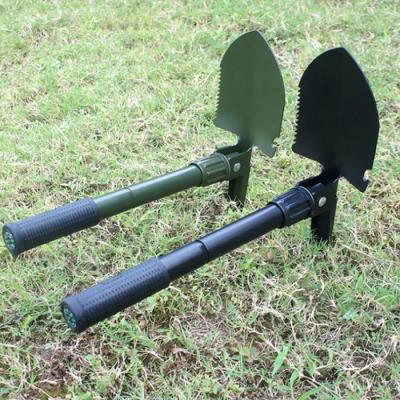 China Shovel Folded Survival Shovel Carbon Steel Round Nose Tactical Outdoor Multifunctional Shovel for sale