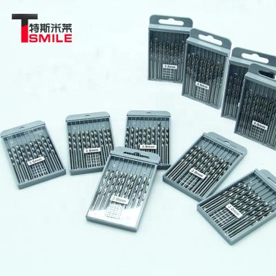 China Drilling TSMILE 3mm HSS Twist Wood Drill Bit Set With Plastic Box Wood Drill Bit for sale