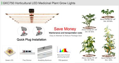 China GKC750 Quick-hold Medicinal Plant Grow Lights 750W Customize Spectrum Quick Hold Installation 2.7umol/J Led To Grow Light For Indoor Plants for sale