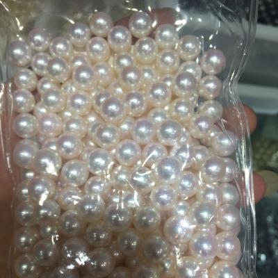 China Jewelry Making 2020 Loose Wholesale Good Quality Loose Freshwater Pearl Natural Round Half Drilled Freshwater Pearl for sale