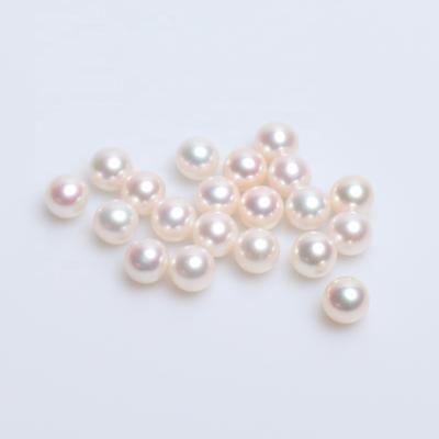 China Natural Freshwater Round Pearl Round Pearl Women's 4A Pearl Jewelry White Pearl Jewelry Accessory Loose for sale