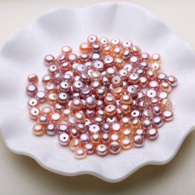 China Jewelry Making Wholesale Price 100% Natural Freshwater White Pearl Pink Purple Button Pearl For Earring for sale