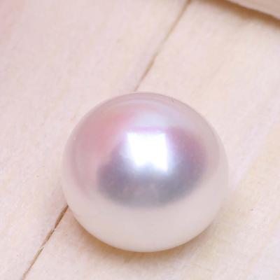 China Jewelry Making White Color Beads Big Size 10.5-15mm Half Hole 2A-4A Loose Cultured Button Beads For Jewelry for sale