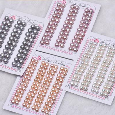 China Jewelry Making 100% Natural Freshwater Pearl 3A Quality Various Color Button Pearl For Earring for sale