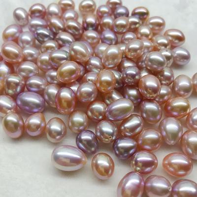 China Pearl Half Hole Freshwater No Hole Drop Hole Loose Pearl 3A Quality Natural Freshwater Pearl For Jewelry Making Rice Pearl High Luster for sale