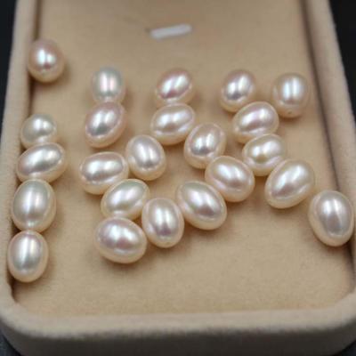 China Wholesale Loose Ring 5x7 6x8mm White Color 3A Luster Rice Drop Shape Natural Strong Freshwater Pearl for sale