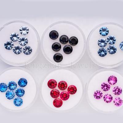 China Fire 7A CZ Stone 0.8-12mm High Quality Synthetic Spinel Color Or Series Form Zircon Black Spinel Loose Gemstone For Necklace for sale