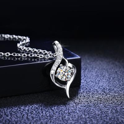 China Wholesale CLASSIC Moissanite Diamond Jewelry High Quality S925 Sterling Silver Moissanite Pendant for sale