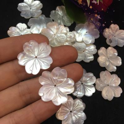 China White pearl 8mm-20mm mother nature peach freshwater pearl shell petals craft hairpin decoration for sale