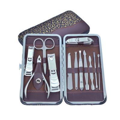 China Daily Personal Nail Care Tools Nail Care 12Pcs Manicure And Pedicure Set Travel Grooming Kit Men /Women for sale