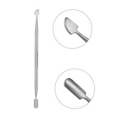 China Convenience Pedicure Foot Folder Cuticle Nail Pusher Spoon Manicure Nail Pusher Scraper Remover Stainless Steel for sale