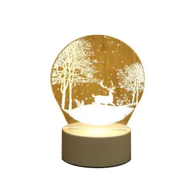 China Custom Minimalist LED Small Night Light Bedroom Bedside Night Light Acrylic Creative Strange Gift New for sale