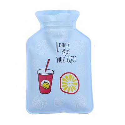 China Home Explosion-proof Cute Cartoon Water Bottle PVC Transparent Warm Hand Warmer For Winter Heat Therapy Bottle Hot Water Bag for sale