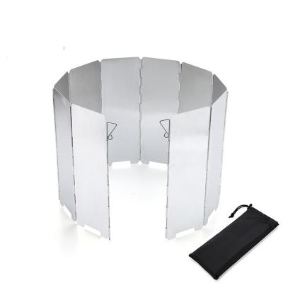 China Outdoor Camping Outdoor Furniture Pin Windshield Aluminum Alloy 10 Piece Burner Windshield Amazon Hot Sale for sale