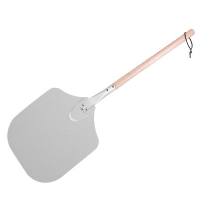 China Sale Long Handle Oak Pizza Shovel Amazon Shovel Pizza Transfer Baking Tool Durable Aluminum Hot Foldable Pizza Shovel for sale