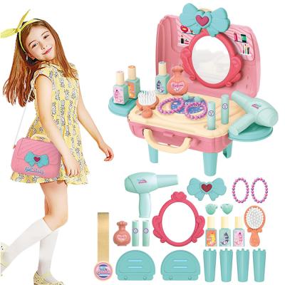 China Awesome Rise Design TOMBO Fun PLAYS Princess Girls Make Up Toy Kids Play House Game Children Bag Kit Children Pretend Makeup Toy Set for sale