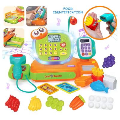 China With Light and Music Cash Register Toy Supermarket Educational Counter Pretend Interesting Game Cash Money Toy with Light and Music for sale