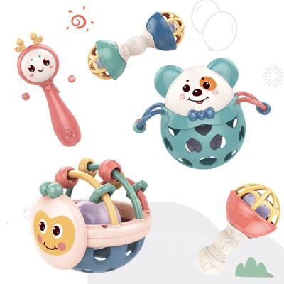 China Baby Toys Series Baby Glue Rattle Soft Toys Shake Fairy Kingdom Set Kids Plastic Cute Baby Rattles Toys Set for sale