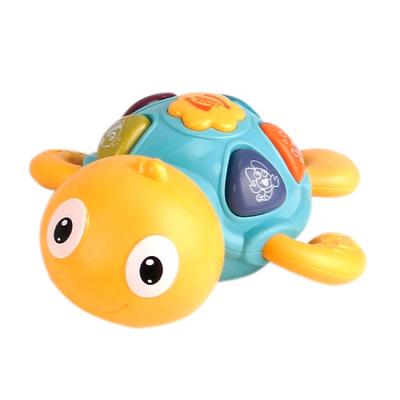 China With Electric Musical Light 2 Colors Toys Mixed Multifunctional Baby Toy Light And Music Sea Turtle With Window Box for sale