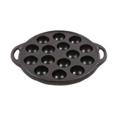 China General use for gas and induction cooker cast iron pancake pan mold poffertjes pan for sale