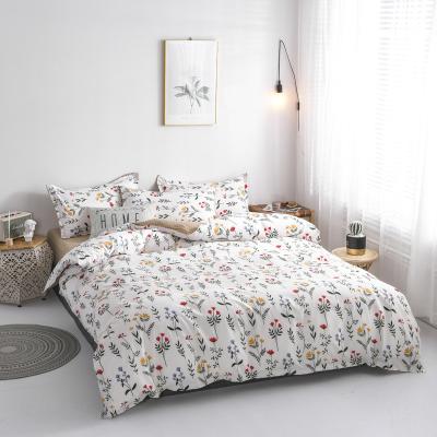 China Wholesale 4pcs Nondisposable Bed Sheet Fashion Polyester Bedding Set Printed Bed Sheets for sale