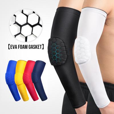 China Outdoor Long Sports Anti-collision Arm Guard Honeycomb Elbow Guard Wholesale Anti-collision Wear-resisting Anti-skid Basketball for sale