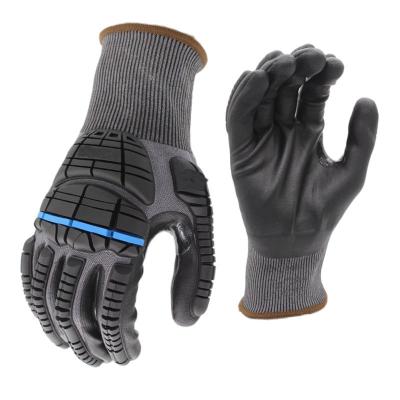 China Anti-impact Anti-impact Nitrile Foam Coated Level 5 Cut Resistant Gloves Work Glove Safety for sale