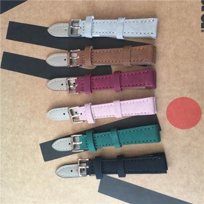 China Daily Life Watch Strap Buckskin Manufacturers Low Price Frosted Waterproof Watch Band for sale