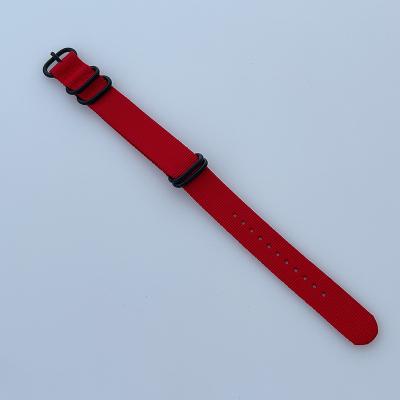 China Daily Life Thickened Nylon Five Rings One Braided Canvas Watch Band By Ring Buckle for sale