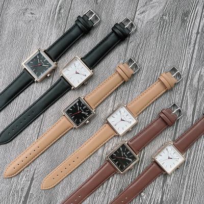 China Simple fashion square flat student table Korean style temperament quartz watch sports style boy's watch campus couples watch for sale