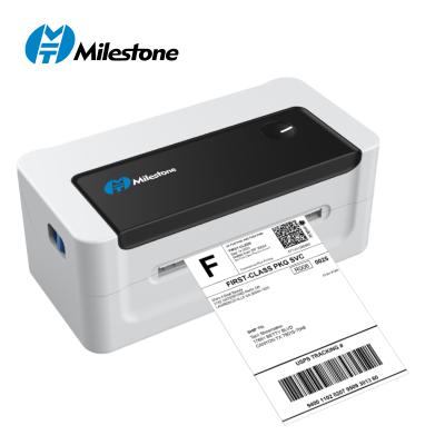 China Milestone OEM Design A6 Thermal Barcode Sticker Printer Logistic 4x6 Shipping Label Printer Black And White for sale