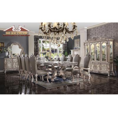 China European Longhao Furniture High Quality Elegant Dining Table Sets Antique for sale